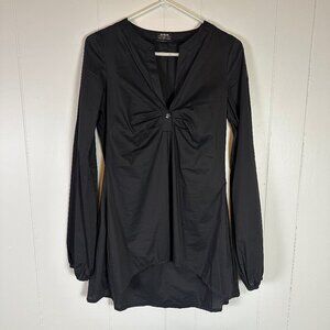 RAER RA-RE Italy Tunic Button Down Top with Spider Charm Embellishment Sz Large